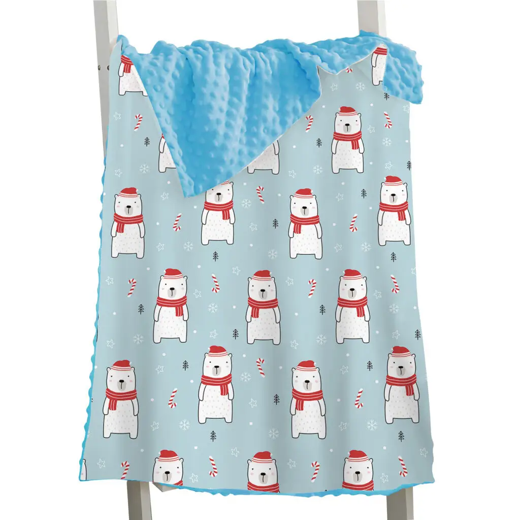 Toddler Horse Bear Cartoon Minky Blanket 7