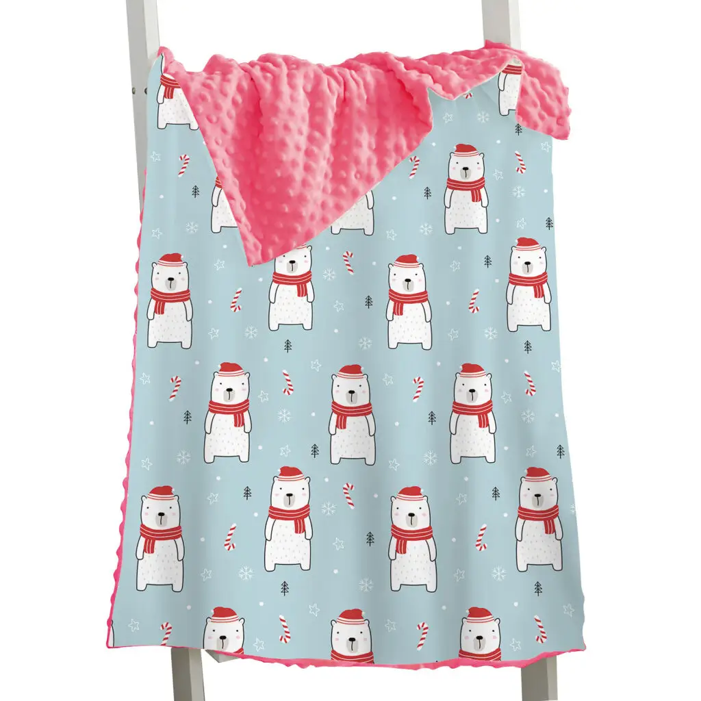 Toddler Horse Bear Cartoon Minky Blanket 8