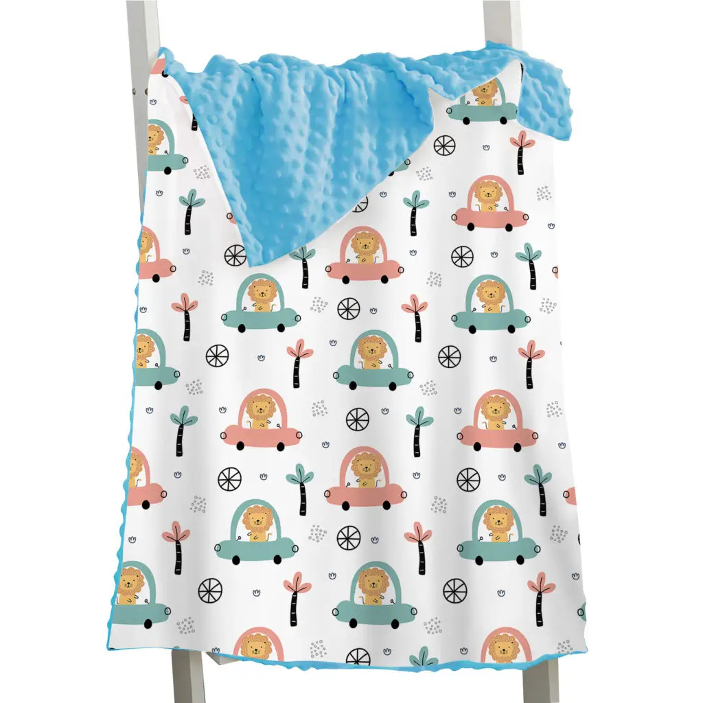 Toddler Horse Bear Cartoon Minky Blanket 9