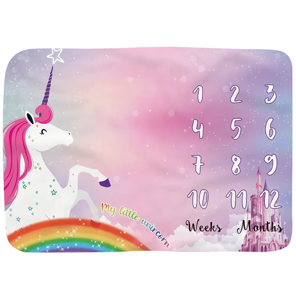 Unicorn Baby Milestone Blanket 13
