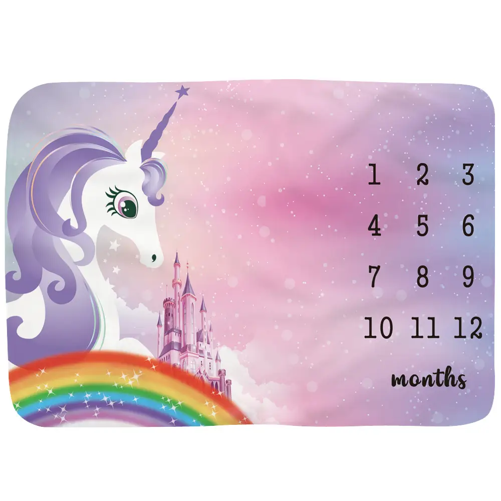 Unicorn Baby Milestone Blanket 14