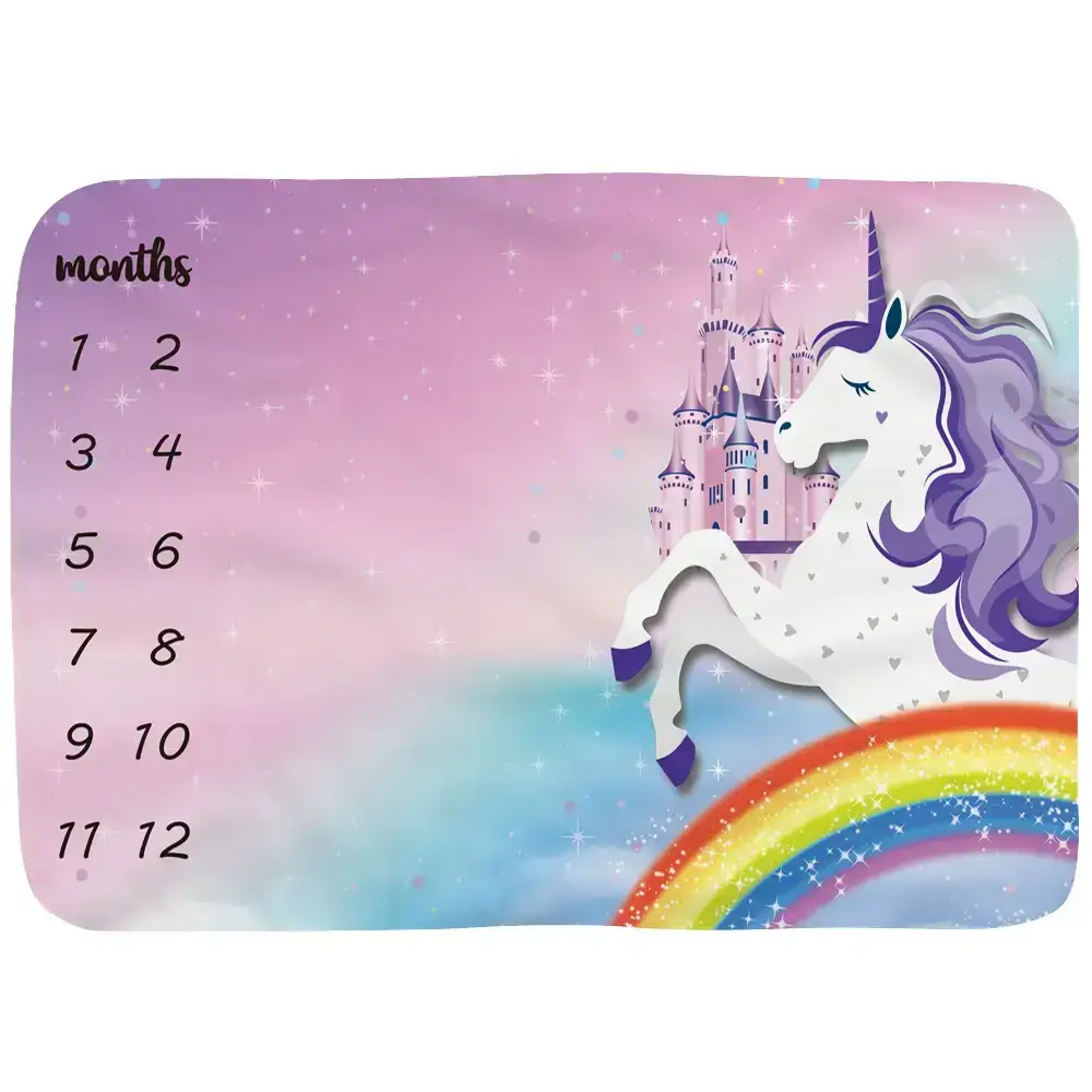 Unicorn Baby Milestone Blanket 15