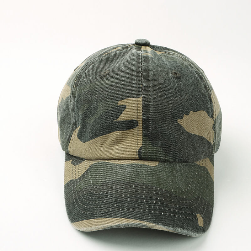 Washed Cotton Soft Top Camouflage Baseball Cap 11 Washed Cotton Soft Top Camouflage Baseball Cap 3