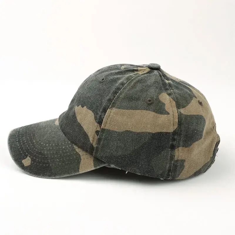 Washed Cotton Soft Top Camouflage Baseball Cap 12 Washed Cotton Soft Top Camouflage Baseball Cap 4