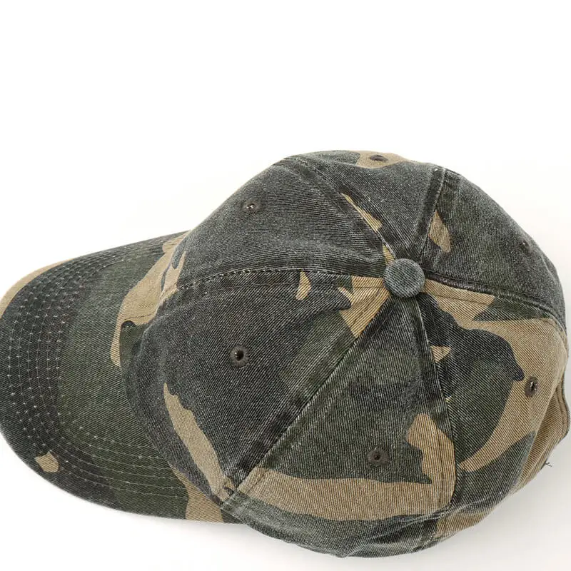 Washed Cotton Soft Top Camouflage Baseball Cap 14 Washed Cotton Soft Top Camouflage Baseball Cap 6
