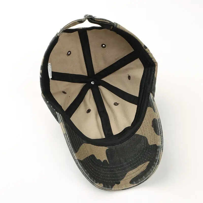 Washed Cotton Soft Top Camouflage Baseball Cap 16 Washed Cotton Soft Top Camouflage Baseball Cap 8