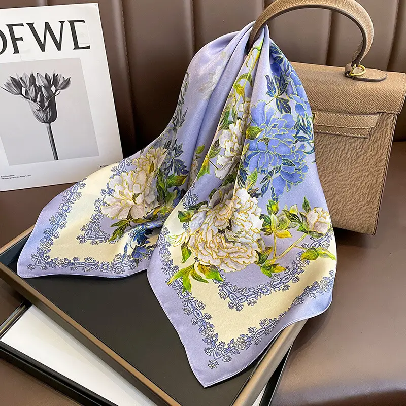 Women Natural Silk Scarf 70 x70 cm 11 Women Natural Silk Scarf 70 x70 cm 10