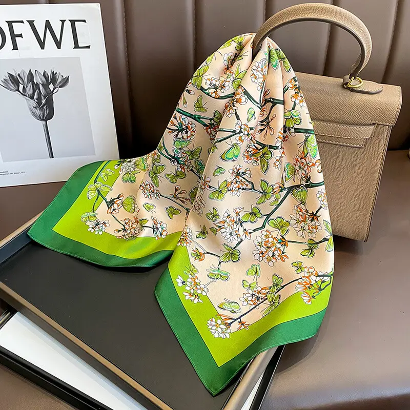 Women Natural Silk Scarf 70 x70 cm 12 Women Natural Silk Scarf 70 x70 cm 11