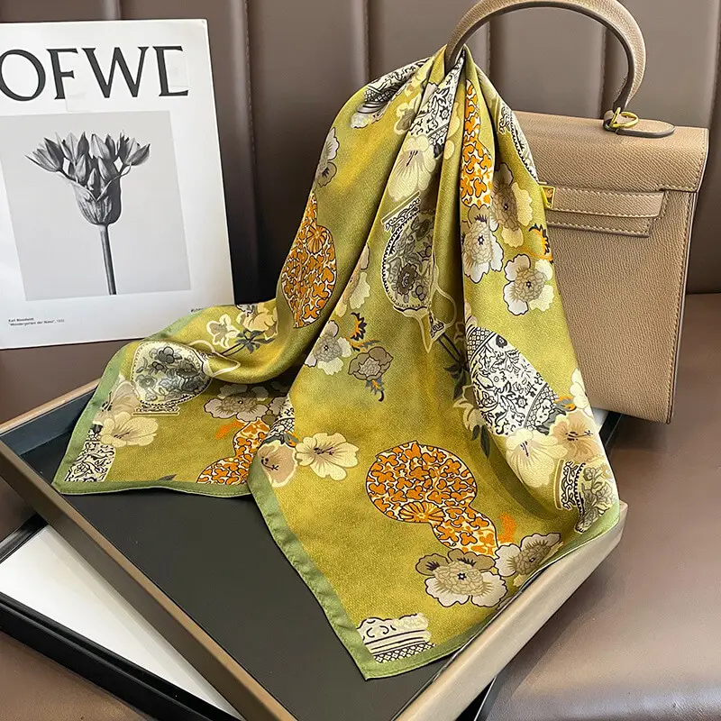 Women Natural Silk Scarf 70 x70 cm 16 Women Natural Silk Scarf 70 x70 cm 15