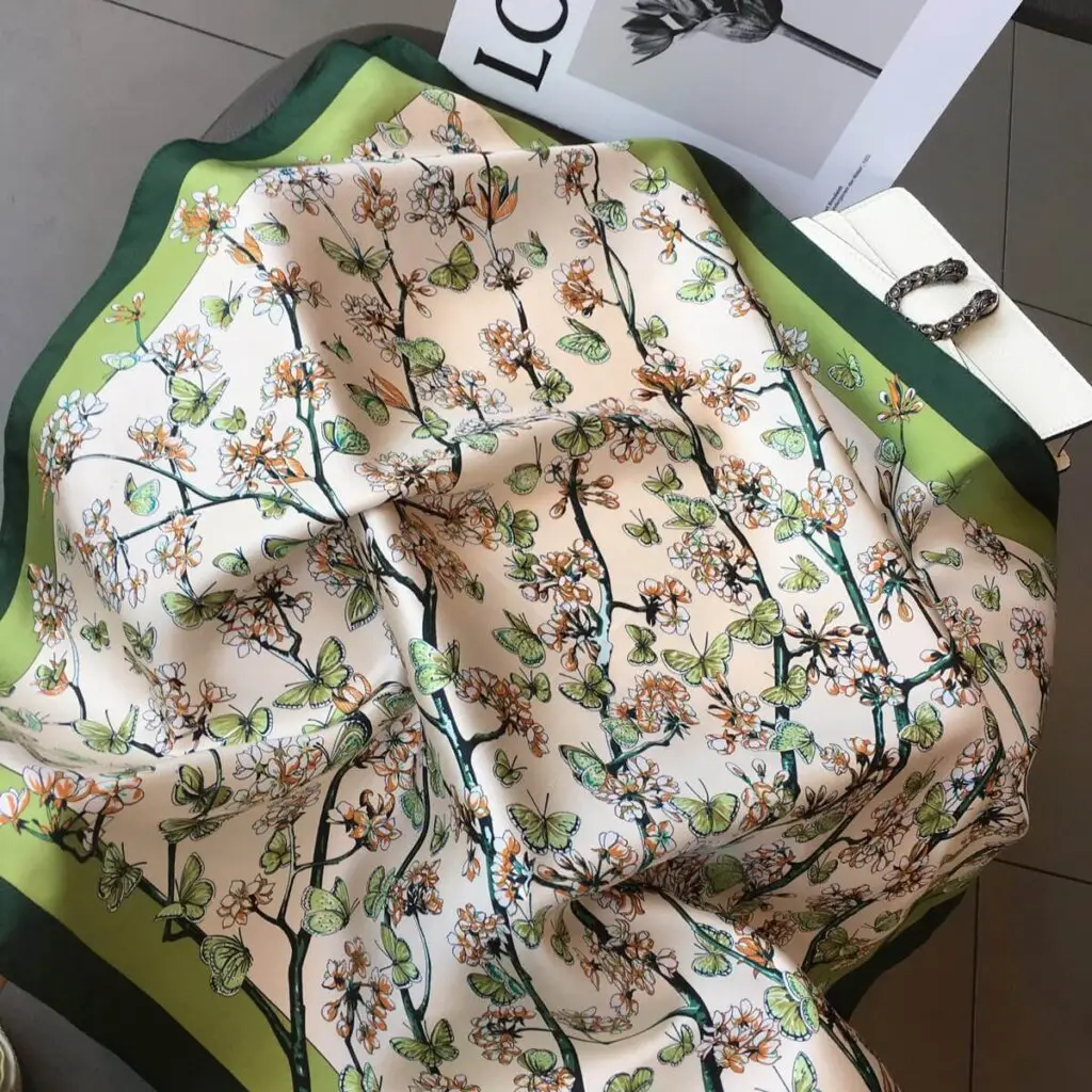 Women Natural Silk Scarf 70 x70 cm 18 Women Natural Silk Scarf 70 x70 cm 17