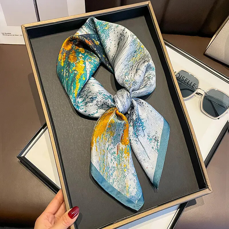 Women Natural Silk Scarf 70 x70 cm 21 Women Natural Silk Scarf 70 x70 cm 21