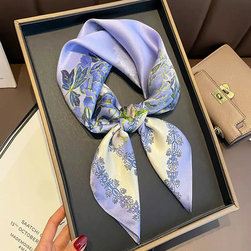Women Natural Silk Scarf 70 x70 cm 25 Women Natural Silk Scarf 70 x70 cm 25
