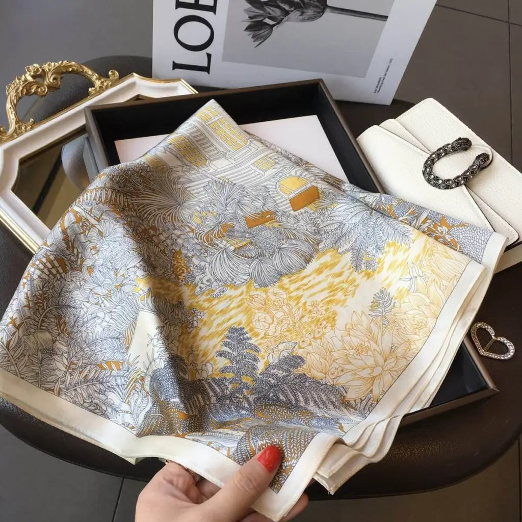 Women Natural Silk Scarf 70 x70 cm 28 Women Natural Silk Scarf 70 x70 cm 28