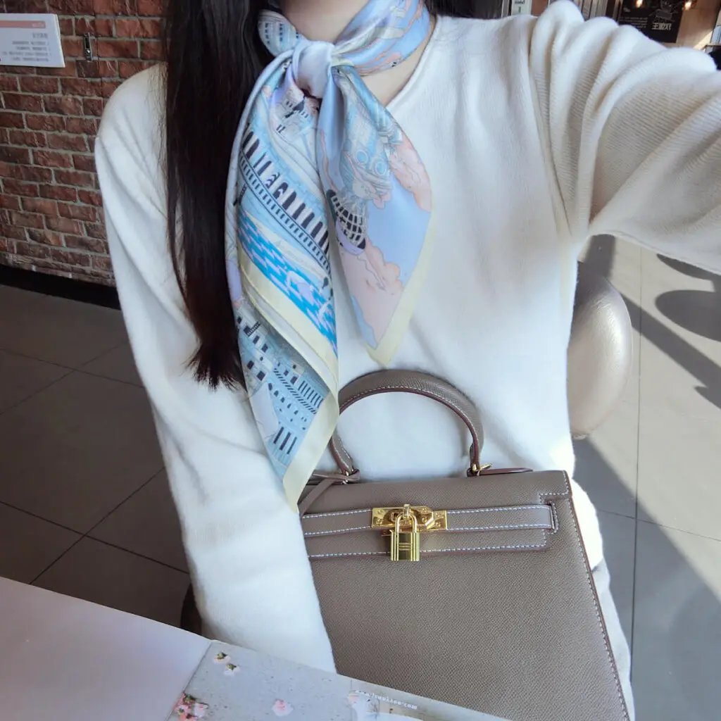 Women Natural Silk Scarf 70 x70 cm 33 Women Natural Silk Scarf 70 x70 cm 33