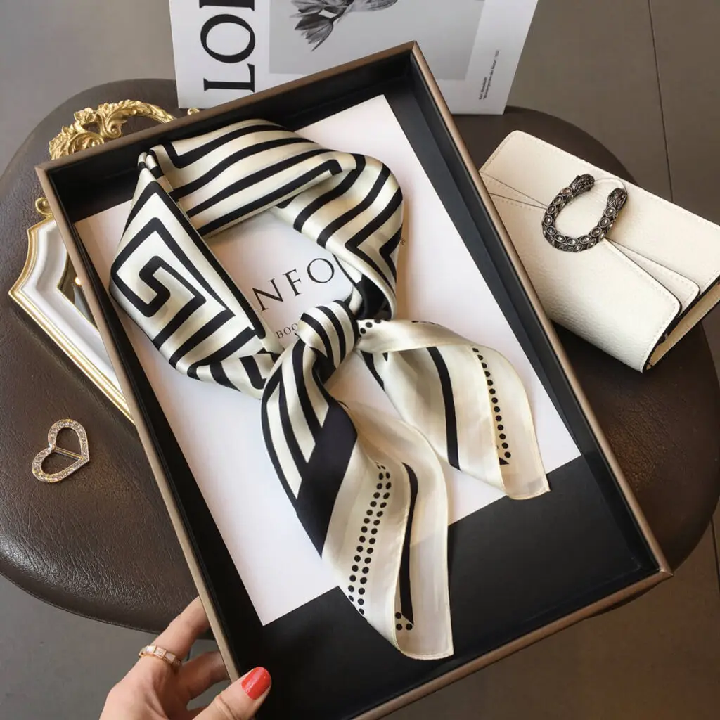 Women Natural Silk Scarf 70 x70 cm 5 Women Natural Silk Scarf 70 x70 cm 4