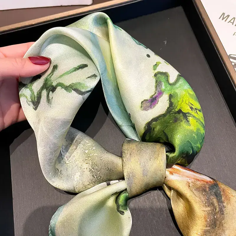 Women Natural Silk Scarf 70 x70 cm 42 Women Natural Silk Scarf 70 x70 cm 42