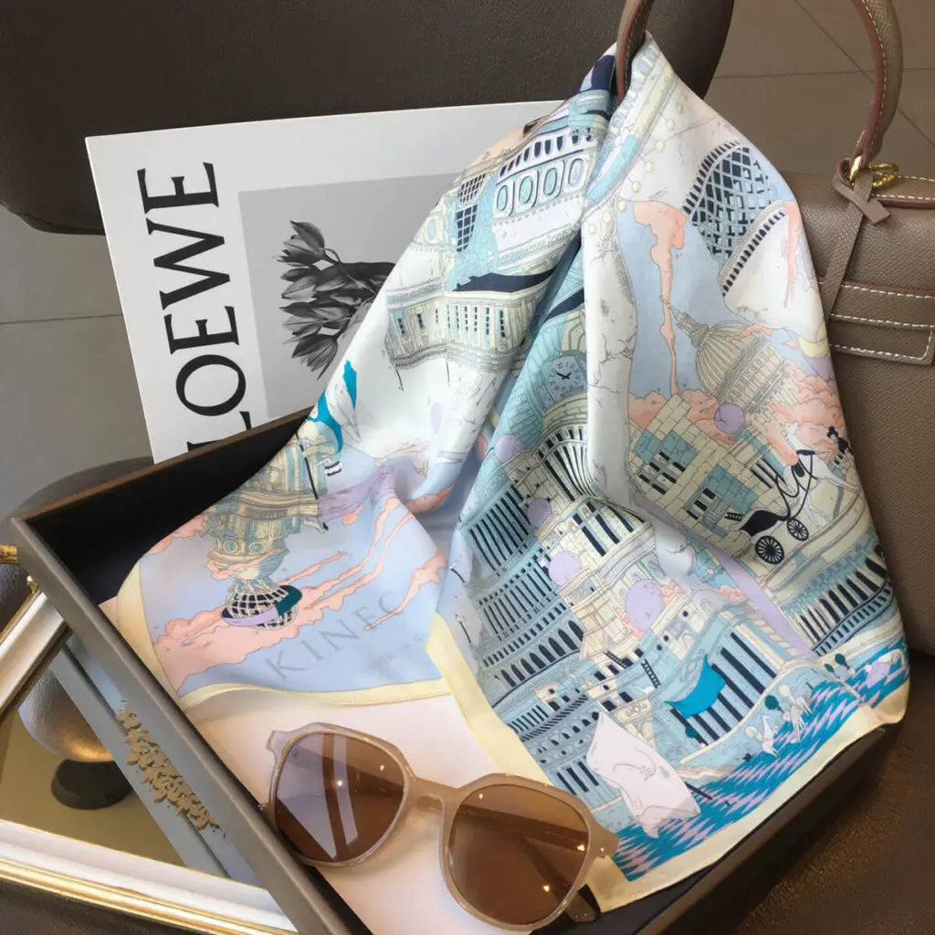 Women Natural Silk Scarf 70 x70 cm 46 Women Natural Silk Scarf 70 x70 cm 48