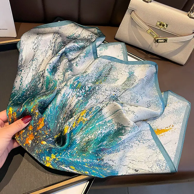 Women Natural Silk Scarf 70 x70 cm 47 Women Natural Silk Scarf 70 x70 cm 51
