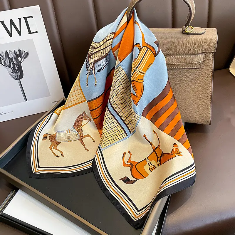 Women Natural Silk Scarf 70 x70 cm 8 Women Natural Silk Scarf 70 x70 cm 7