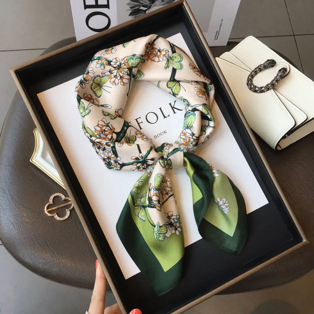 Women Natural Silk Scarf 70 x70 cm 73 Women Natural Silk Scarf 70 x70 cm 77