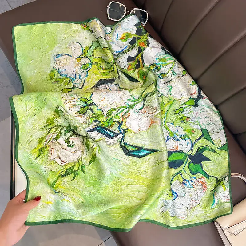 Women Natural Silk Scarf 70 x70 cm 84 Women Natural Silk Scarf 70 x70 cm 88