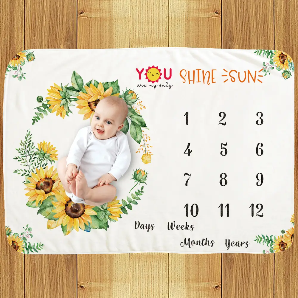 You Are My Sunshine Milestone Blanket 1