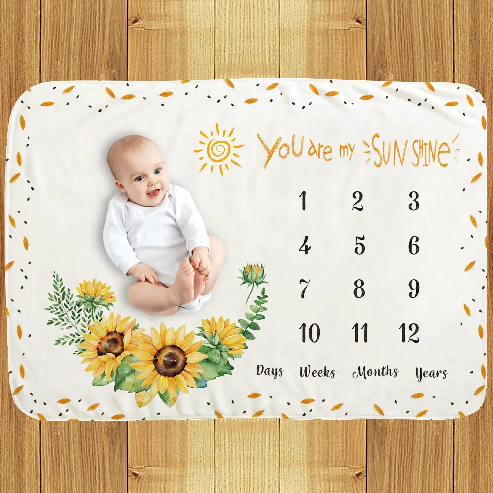 You Are My Sunshine Milestone Blanket 3