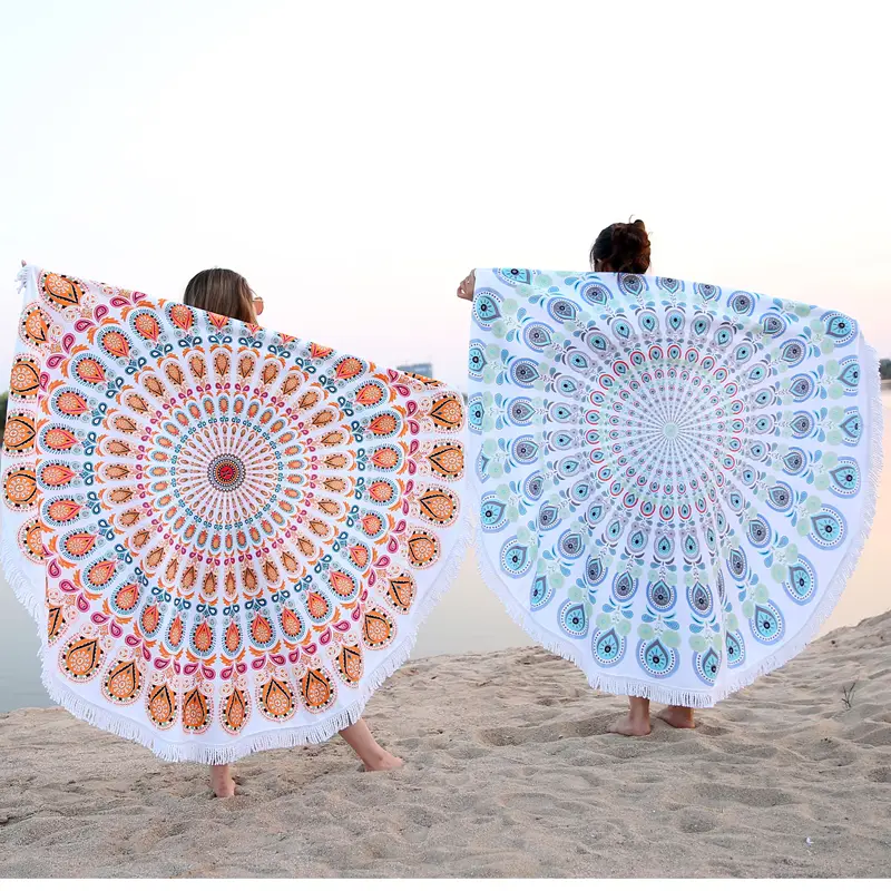 Model Display - Lefovs Round Beach Towels 51 beach round towel 79