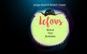 custom round beach towel