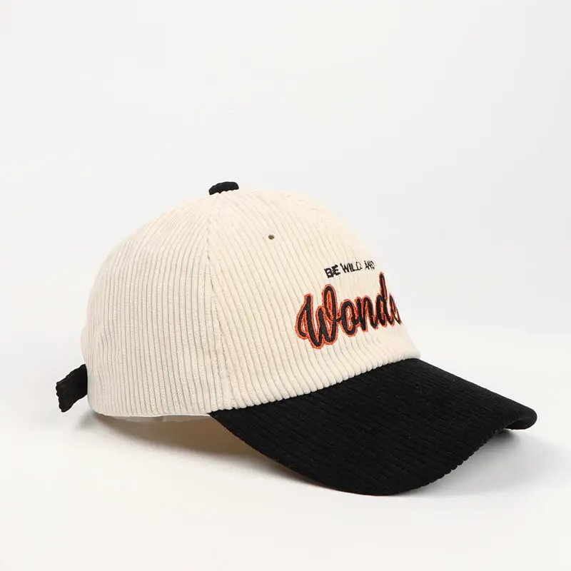 Be Wild And Wonder Color Matching Corduroy Baseball Cap 14 details Be Wild And Wonder Color Matching Corduroy Baseball Cap 9