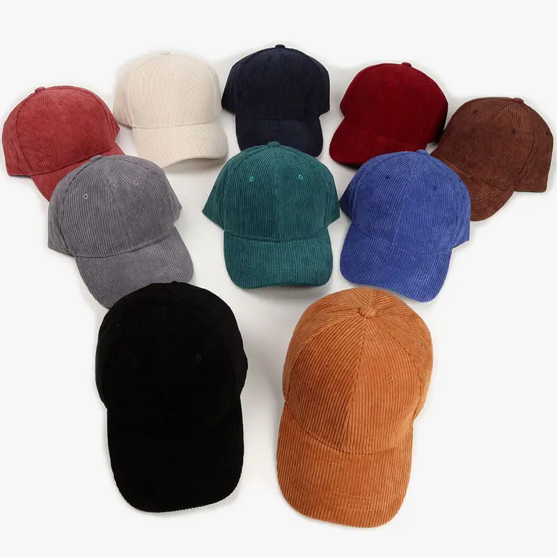 details Corduroy Hardtop Curved Brim Baseball Cap 1