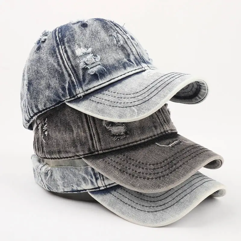 Retro Distressed Bent Brim Sun Visor Cap 5 details Retro Distressed Bent Brim Sun Visor Cap 1