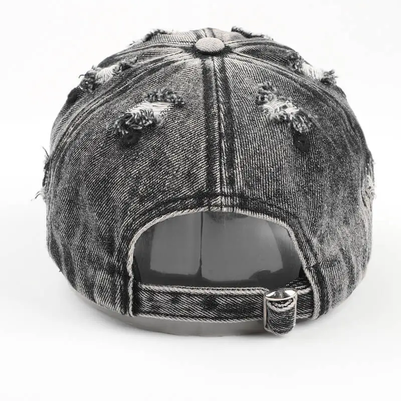 Retro Distressed Bent Brim Sun Visor Cap 9 details Retro Distressed Bent Brim Sun Visor Cap 6