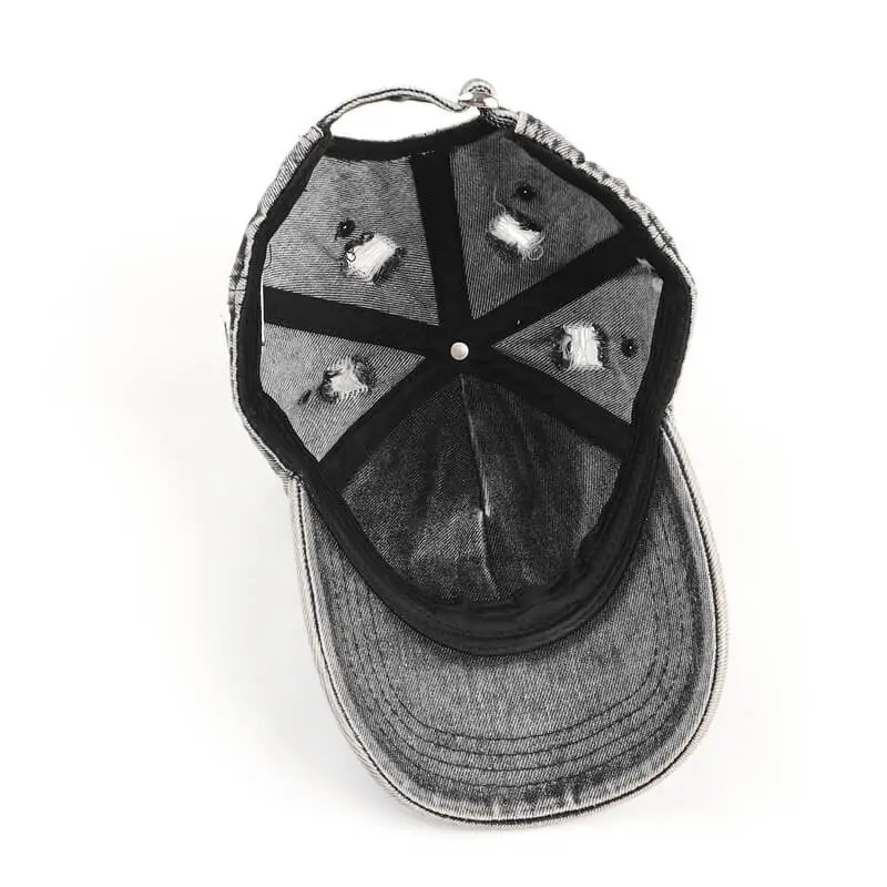 Retro Distressed Bent Brim Sun Visor Cap 10 details Retro Distressed Bent Brim Sun Visor Cap 7