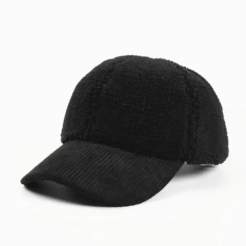 Solid Sherpa Corduroy Panel Cap 14 details Solid Sherpa Corduroy Panel Cap 3