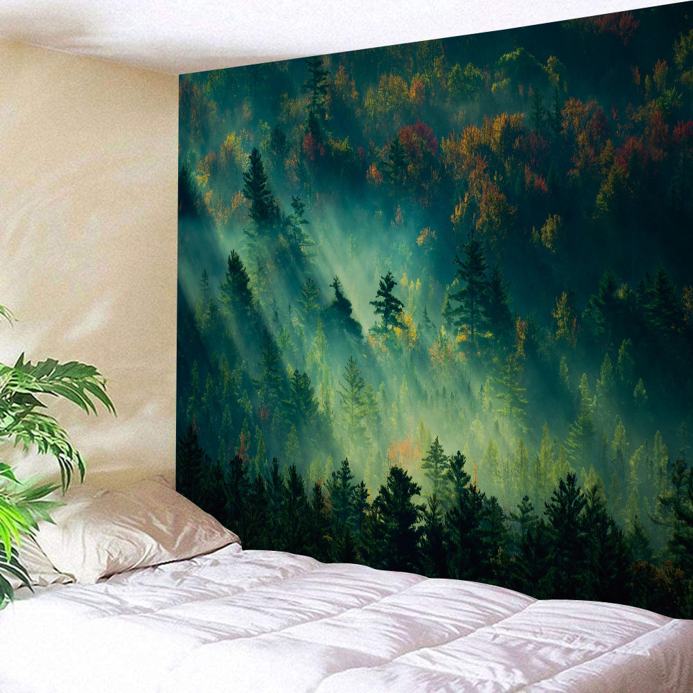 forest fog wall tapestry 1