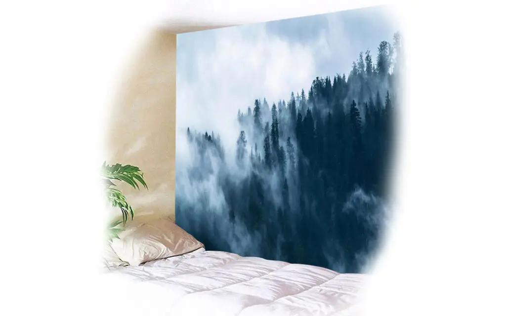 forest fog wall tapestry