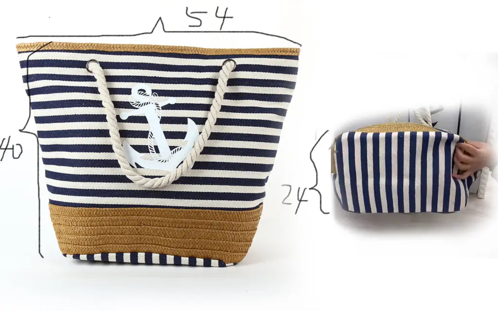 Large Capacity Anchor Beach Bag 2 size 54 40 24