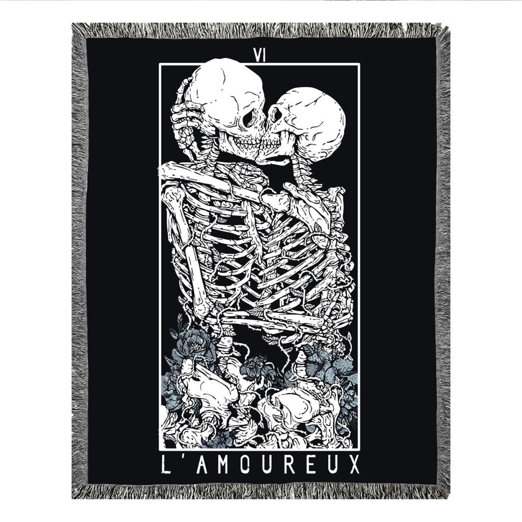 Skeleton Couple Blanket Flannel Throw 14 skeleton couple blanket 5