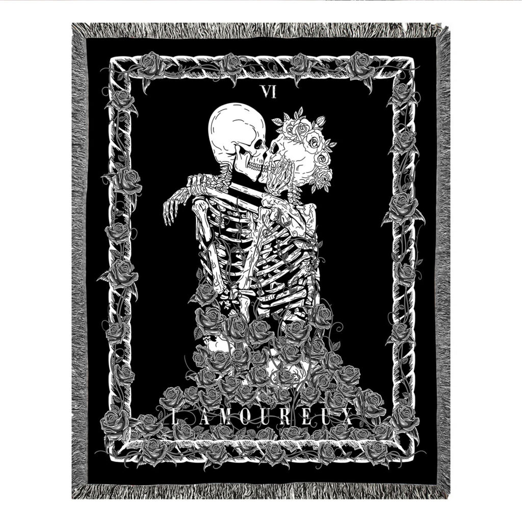 Skeleton Couple Blanket Flannel Throw 16 skeleton couple blanket 7