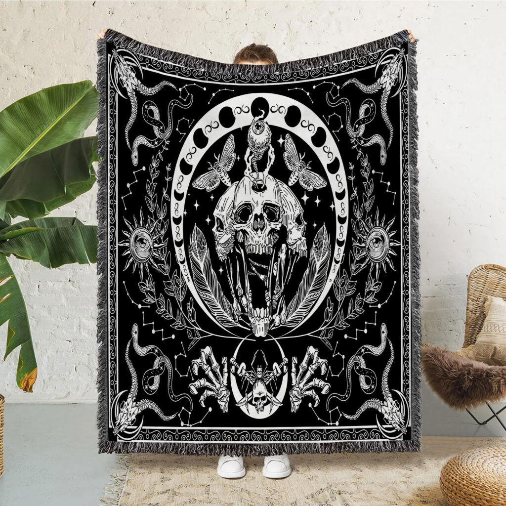 Skeleton Couple Blanket Flannel Throw 4 skeleton couple flannel blanket 3