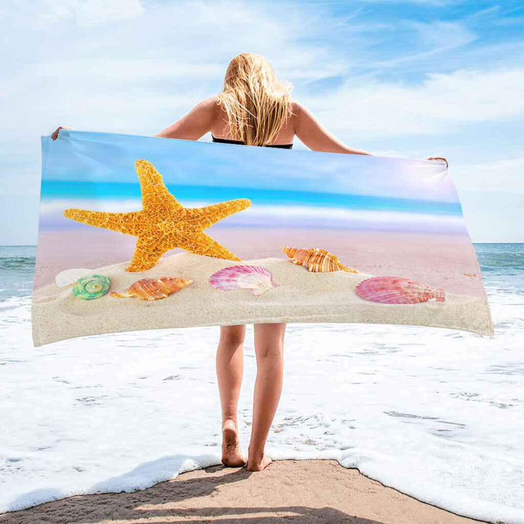 Ocean Starfish Shell Beach Towel 13 starfish ocean shell beach towel 12