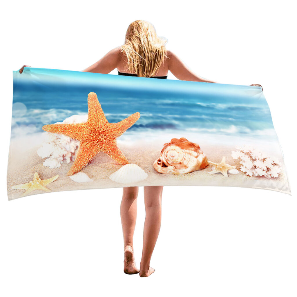 Ocean Starfish Shell Beach Towel 15 starfish ocean shell beach towel 14