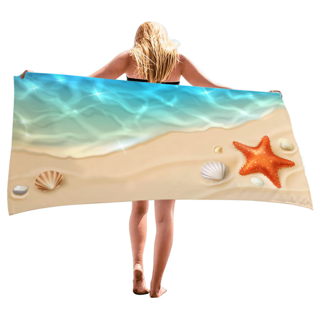 Ocean Starfish Shell Beach Towel 28 starfish ocean shell beach towel 27