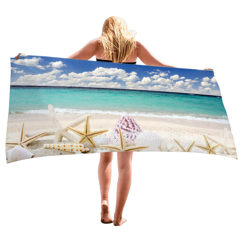Ocean Starfish Shell Beach Towel 29 starfish ocean shell beach towel 28