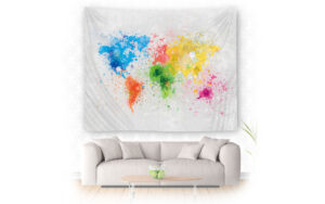 what is map tapestry wall art