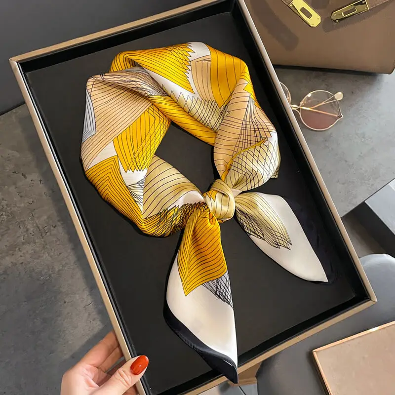 Imitatedsilk fabric Silk Scarf 70 x 70cm 52 主图 01 3