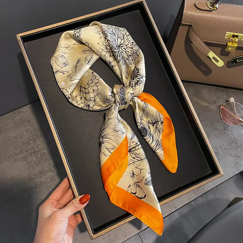 Imitatedsilk fabric Silk Scarf 70 x 70cm 31 主图 01 4