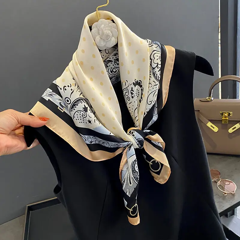 Imitatedsilk fabric Silk Scarf 70 x 70cm 57 主图 01 5