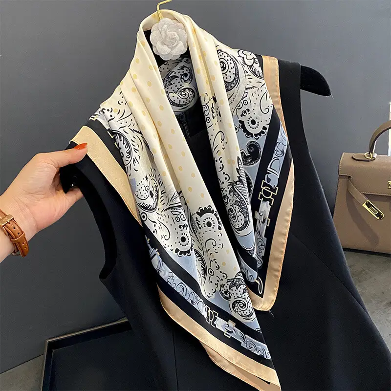 Imitatedsilk fabric Silk Scarf 70 x 70cm 34 主图 02 4